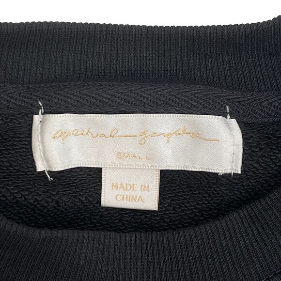 Spiritual Gangster Warrior Bridget Sweatshirt Sz S New $98 Black Cotton Fleece - Picture 5 of 11